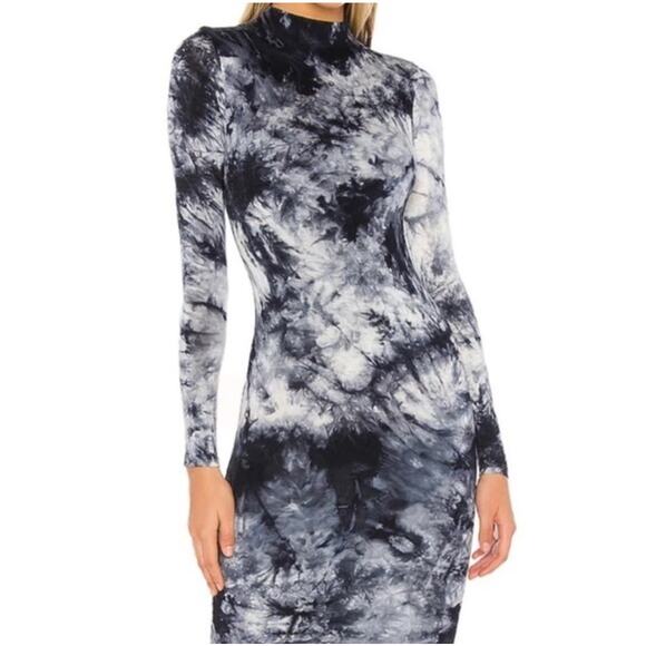 NWT Lovers and Friends Midi Blue & White Tie Dye Dress ( S‎ ) - Picture 1 of 6
